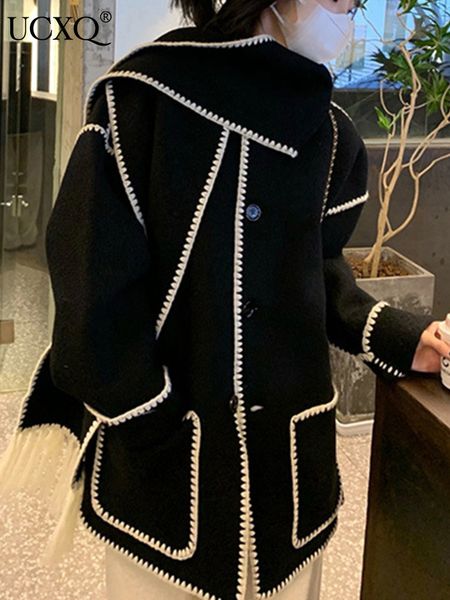 womens wool blends ucxq large stocks same day shipment cloak woolen overcoat knitted tassels shawl mixed color single breasted long coat fal, Black
womens wool blends ucxq large stocks same day shipment cloak woolen overcoat knitted tassels shawl mixed color single breasted long coat fal, Black