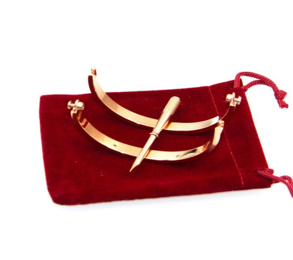 fashion new style 18k gold plated 316l stainless steel screw love bangle bracelet with screwdriver and with dust bag4081667, Black
fashion new style 18k gold plated 316l stainless steel screw love bangle bracelet with screwdriver and with dust bag4081667, Black