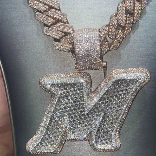 vvs moissanite iced out full diamonds letter initial name m jewelry necklace personalized custom pendants, Silver
vvs moissanite iced out full diamonds letter initial name m jewelry necklace personalized custom pendants, Silver