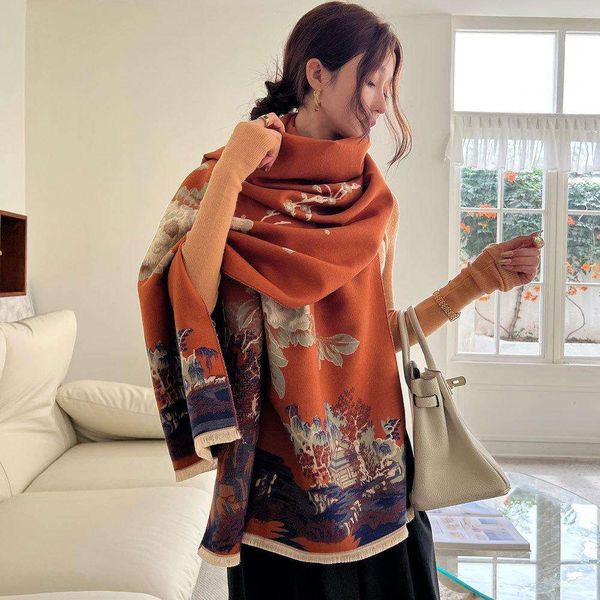 autumn and winter style neckerchiefs a look at jiangnan imitation cashmere scarf retro shawl thick, Blue;gray
autumn and winter style neckerchiefs a look at jiangnan imitation cashmere scarf retro shawl thick, Blue;gray