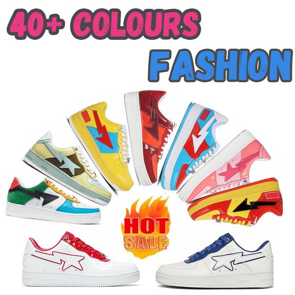 2023 designer shoes men women bap outdoor trainers leather shark sax pink jogging walking star shoe designer sneakers 36-45 size colourful c, Black
2023 designer shoes men women bap outdoor trainers leather shark sax pink jogging walking star shoe designer sneakers 36-45 size colourful c, Black