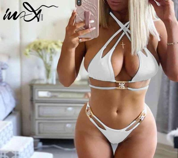 inx crystal bikini 2020 halter swimsuit female solid string bikini set high cut swimwear women shiny bathing suit bathers q06380685, White;black
inx crystal bikini 2020 halter swimsuit female solid string bikini set high cut swimwear women shiny bathing suit bathers q06380685, White;black