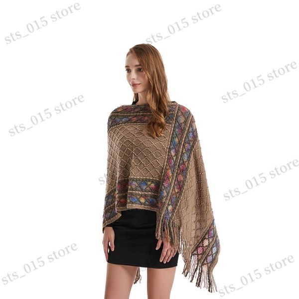 shawls women spring autumn poncho unique vintage shawl lady knitted two way wrap with tassels loose ethnic sweater retro style pullover t230, Blue;gray
shawls women spring autumn poncho unique vintage shawl lady knitted two way wrap with tassels loose ethnic sweater retro style pullover t230, Blue;gray