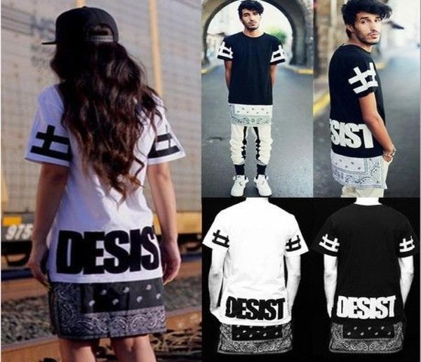 t shirts hip hop tee new cease desist paisley bandana print graphic side zipper extended tshirt5918296, White;black
t shirts hip hop tee new cease desist paisley bandana print graphic side zipper extended tshirt5918296, White;black