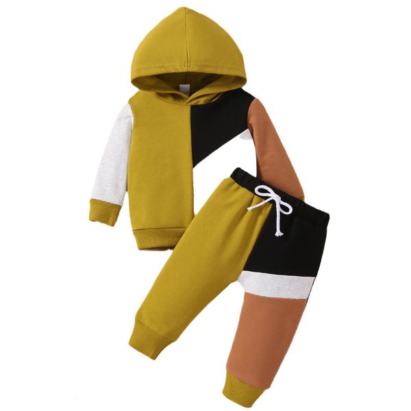 clothing sets patchwork for kids boys long sleeve color hooded pants set clothes two piece casual sports outfits 230830, White
clothing sets patchwork for kids boys long sleeve color hooded pants set clothes two piece casual sports outfits 230830, White