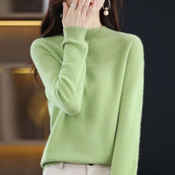 half neck wool sweater for women pure loose simple style casual all matching base shirt, White;black
half neck wool sweater for women pure loose simple style casual all matching base shirt, White;black