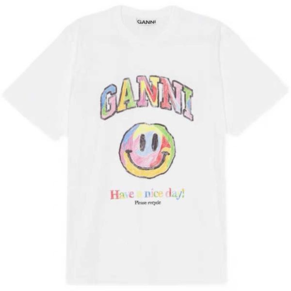ganni 2023 womens designer classic t shirt trend fashion new tee shirt rainbow letter printed round neck casual short sleeve t shirt, White
ganni 2023 womens designer classic t shirt trend fashion new tee shirt rainbow letter printed round neck casual short sleeve t shirt, White