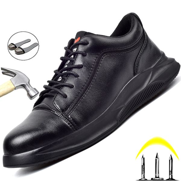 boots leather safety shoes men steel toe anti smash anti puncture work waterproof anti scalding industrial 230830, Black
boots leather safety shoes men steel toe anti smash anti puncture work waterproof anti scalding industrial 230830, Black