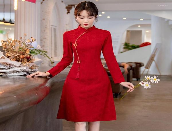 ethnic clothing chinese traditional qipao dress for women retro improved long sleeve red cheongsam cny3671621
ethnic clothing chinese traditional qipao dress for women retro improved long sleeve red cheongsam cny3671621