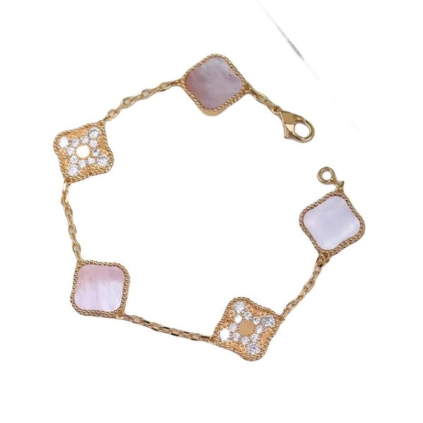 van clover bracelet designer charm bracelets for women 18k gold white red blue mother of pearl 4 leaf shining crystal diamond love, Golden;silver
van clover bracelet designer charm bracelets for women 18k gold white red blue mother of pearl 4 leaf shining crystal diamond love, Golden;silver