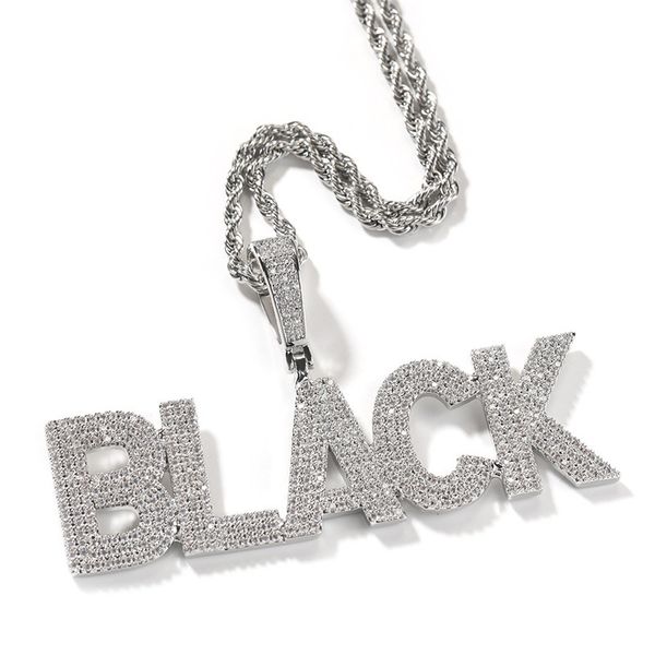 hip hop jewelry personalized customization three row diamond splice letter pendant copper material diamond embedding simple fashion accessor, Silver
hip hop jewelry personalized customization three row diamond splice letter pendant copper material diamond embedding simple fashion accessor, Silver