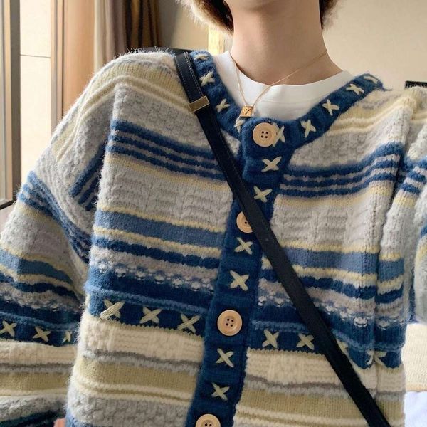 spring and autumn sweater ocean star retro heavy industry atmosphere coat cardigan womens design sense niche loose, White;black
spring and autumn sweater ocean star retro heavy industry atmosphere coat cardigan womens design sense niche loose, White;black