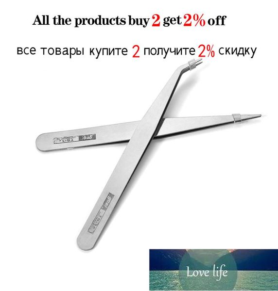 stainless stee tweezerl 2pcslot excellent quality antistatic bend straight tweezer set stainless steel for bead jewelry making s8879554, Black 
stainless stee tweezerl 2pcslot excellent quality antistatic bend straight tweezer set stainless steel for bead jewelry making s8879554, Black