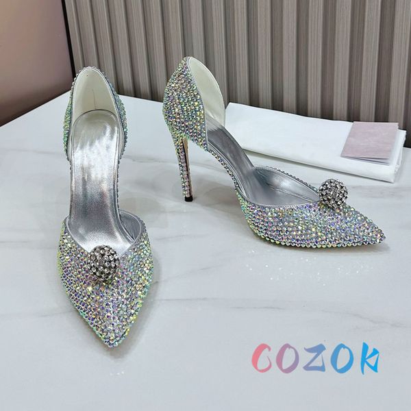 dress shoes summer mirror crystal ball hollow high heels leather lining pointed toe women's stiletto sandals women's wedding shoes, Black
dress shoes summer mirror crystal ball hollow high heels leather lining pointed toe women's stiletto sandals women's wedding shoes, Black