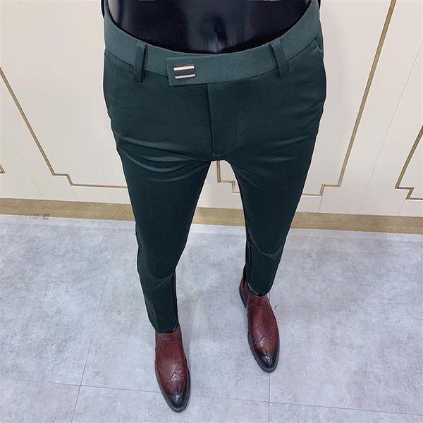 social pants fashion slim button suit pant men green street clothing business dress solid254d, White;black
social pants fashion slim button suit pant men green street clothing business dress solid254d, White;black