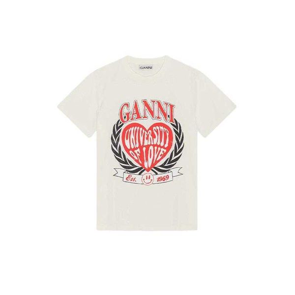 23ss ganni designer t shirt fashion pullover classic letter womens tee short sleeve pattern printed round neck loose casual t shirt, White
23ss ganni designer t shirt fashion pullover classic letter womens tee short sleeve pattern printed round neck loose casual t shirt, White