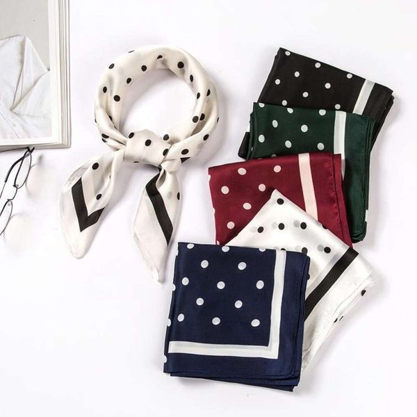 spring and summer style scarf womens imitation silk small square korean wave point professional, Blue;gray
spring and summer style scarf womens imitation silk small square korean wave point professional, Blue;gray