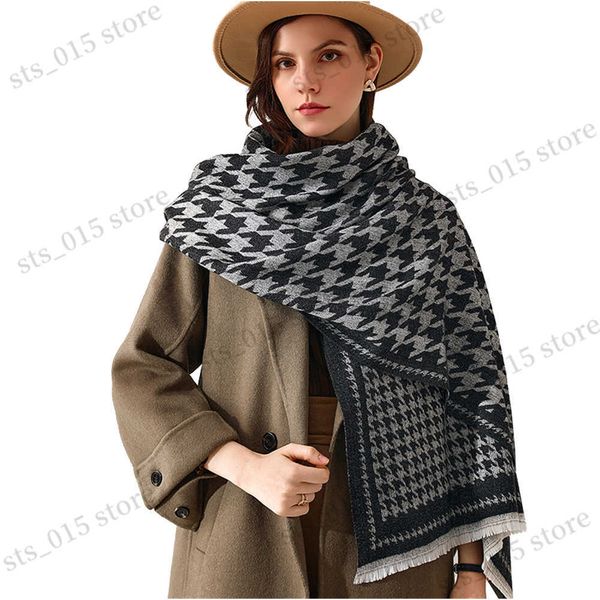 scarves women autumn winter scarf lady cashmere feeling muffler spring fall large blanket llow gird shawl soft warm hound tooth wrap t230425, Blue;gray
scarves women autumn winter scarf lady cashmere feeling muffler spring fall large blanket llow gird shawl soft warm hound tooth wrap t230425, Blue;gray