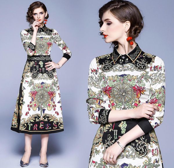 whole spring summer fall runway vintage print collar long sleeve button front women ladies casual party aline midi beach dres9532347, Black;gray
whole spring summer fall runway vintage print collar long sleeve button front women ladies casual party aline midi beach dres9532347, Black;gray