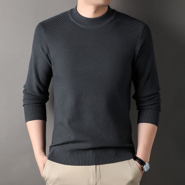 men's sweaters 2023 warm fashion long sleeved casual pullover knitted sweater 230831, White;black
men's sweaters 2023 warm fashion long sleeved casual pullover knitted sweater 230831, White;black