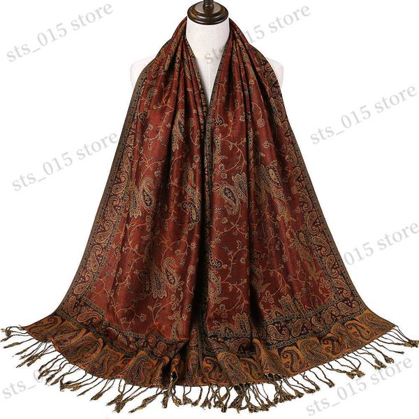 scarves paisley jacquard flowers borders pashmina silk scarf shawl wrap blanket reversible classic tassels for women 70x180cm 200g t230425, Blue;gray
scarves paisley jacquard flowers borders pashmina silk scarf shawl wrap blanket reversible classic tassels for women 70x180cm 200g t230425, Blue;gray