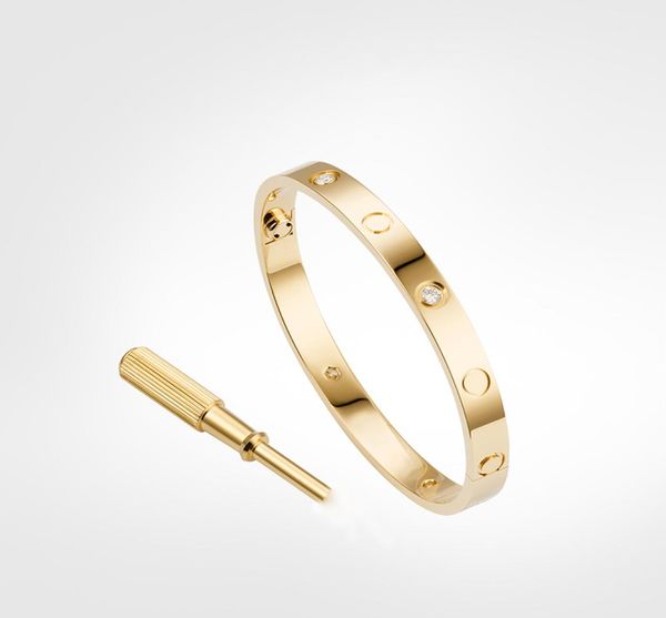 love screw bracelet 4 diamonds designer classic gold bracelet luxury jewelry women titanium steel goldplated never fade not aller8357984, Black
love screw bracelet 4 diamonds designer classic gold bracelet luxury jewelry women titanium steel goldplated never fade not aller8357984, Black