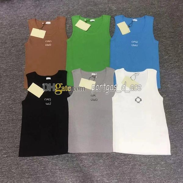 luxury knitted tank women t shirts letter embroidered blue tanks sleeveless woman shirt cool summer lady vest knits tess276c, Black
luxury knitted tank women t shirts letter embroidered blue tanks sleeveless woman shirt cool summer lady vest knits tess276c, Black