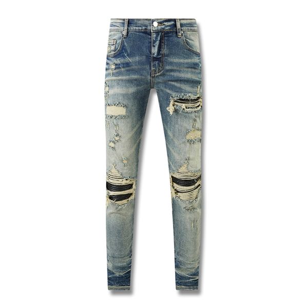 am desinger clothes mens jeans stack european ripped jean denim version long straight regular modern letter patch work ripped for hole men f, Blue
am desinger clothes mens jeans stack european ripped jean denim version long straight regular modern letter patch work ripped for hole men f, Blue