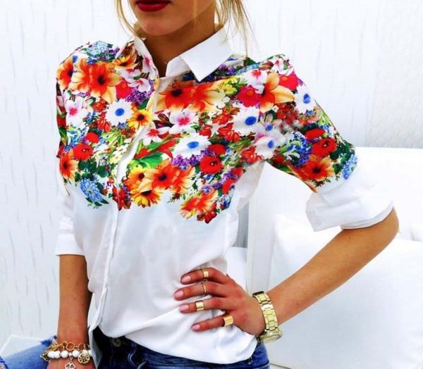 women designer fall blouse ladies fashion runway print shirts women039s casual office button front lapel neck long sleeve slim 2501040, White
women designer fall blouse ladies fashion runway print shirts women039s casual office button front lapel neck long sleeve slim 2501040, White