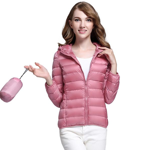 women's hooded packable ultra light weight short down jacket autumn winter coat down parkas, Black
women's hooded packable ultra light weight short down jacket autumn winter coat down parkas, Black