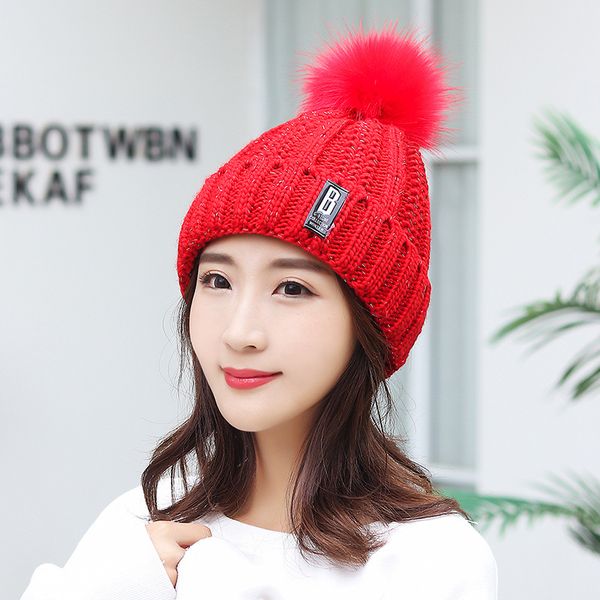 winter hat lady cute ball of wool plus pile warm knit cap letter wool cap, Blue;gray
winter hat lady cute ball of wool plus pile warm knit cap letter wool cap, Blue;gray