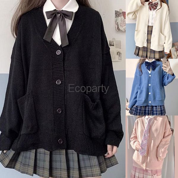 women's sweaters 2023 japanese school sweater spring autumn vneck knitted jk uniform cardigan multicolor girls student cosplay costume, White;black
women's sweaters 2023 japanese school sweater spring autumn vneck knitted jk uniform cardigan multicolor girls student cosplay costume, White;black