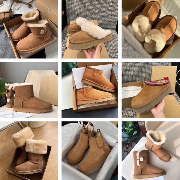 designer snow ug boots australian women boot boots bailey dune chestnut winter buckle fur snow half knee short lady sheepskin and wool integ, Black
designer snow ug boots australian women boot boots bailey dune chestnut winter buckle fur snow half knee short lady sheepskin and wool integ, Black