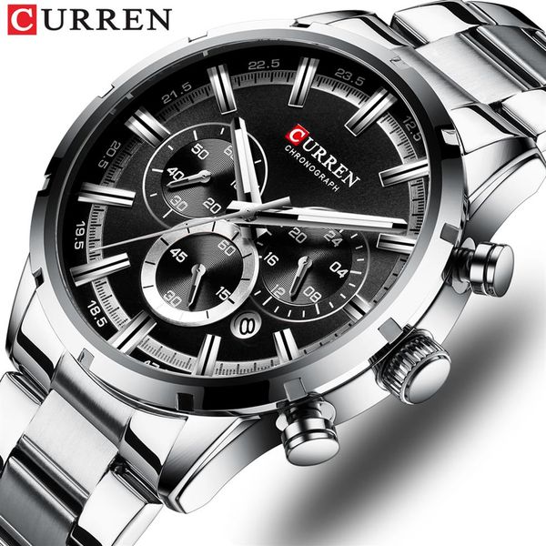 curren luxury fashion quartz watches classic silver and black clock male watch men's wristwatch with calendar chronograph218w, Slivery;brown
curren luxury fashion quartz watches classic silver and black clock male watch men's wristwatch with calendar chronograph218w, Slivery;brown