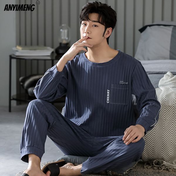 men's sleepwear pajamas mans cotton plus size pajamas long sleeved pullover sporty homewear leisure nightwear loyal blue pjs men home c, Black;brown
men's sleepwear pajamas mans cotton plus size pajamas long sleeved pullover sporty homewear leisure nightwear loyal blue pjs men home c, Black;brown