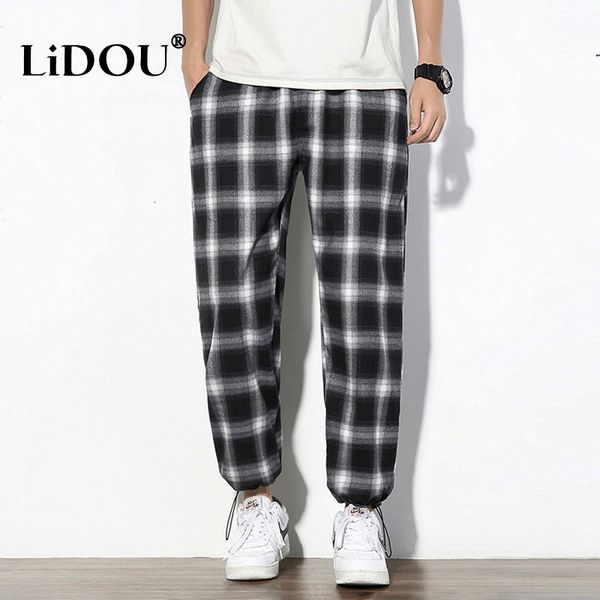 women's pants capris autumn winter fashion temperament casual simple pant man loose plaid y2k trousers male hip hop vintage korean stre, Black;white
women's pants capris autumn winter fashion temperament casual simple pant man loose plaid y2k trousers male hip hop vintage korean stre, Black;white