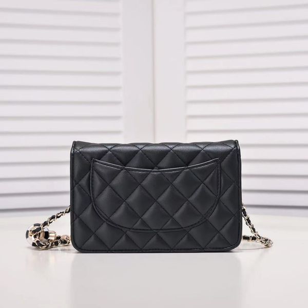 super soft lambskin wallets on chain with black white ball stitching plaid woc flaps women designer crossbody bags fashion purses, Red;black
super soft lambskin wallets on chain with black white ball stitching plaid woc flaps women designer crossbody bags fashion purses, Red;black