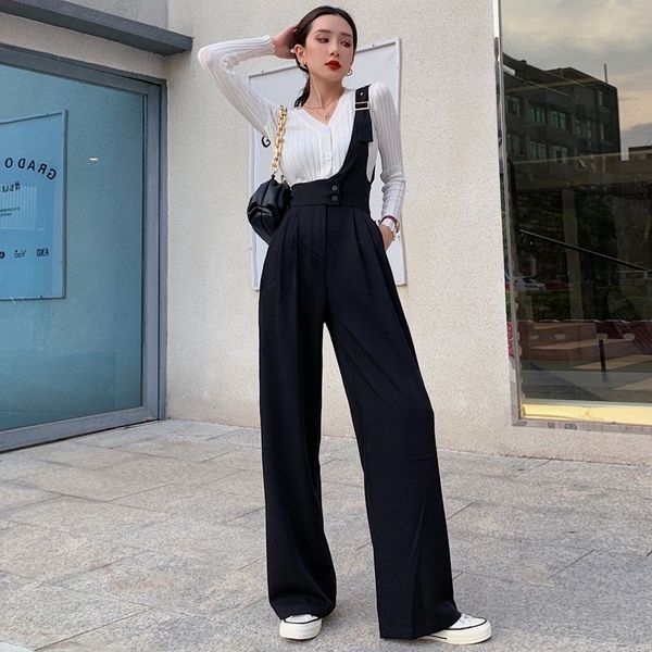 women's pants s autumn casual vintage high waist wide leg suit classi office one shoulder suspenders joker fashion trousers 230301, Black;white
women's pants s autumn casual vintage high waist wide leg suit classi office one shoulder suspenders joker fashion trousers 230301, Black;white