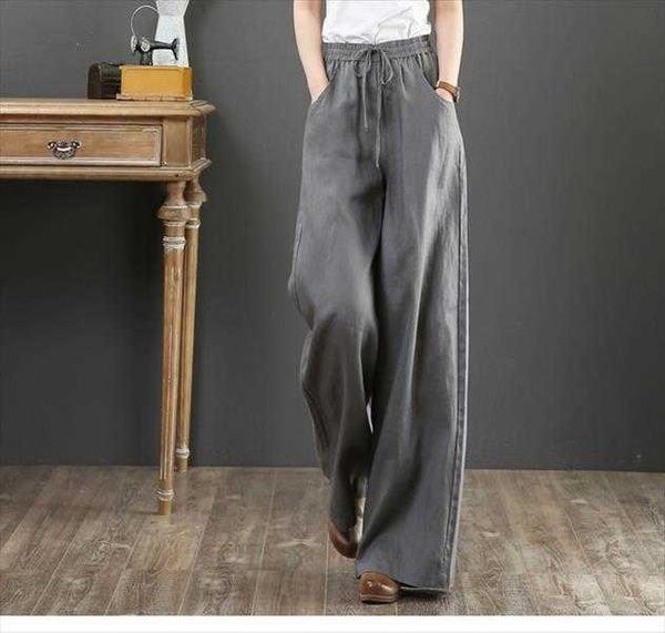 spring and summer pant cotton linen loose large size wide leg pants high waist, Black;white
spring and summer pant cotton linen loose large size wide leg pants high waist, Black;white
