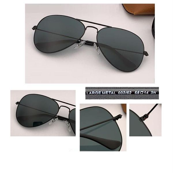 2021 new55mm 58mm 62 pilot sunglasses men brand designer uv400 protection sunglass women driving black lens sun glasses glass lene295q, White;black
2021 new55mm 58mm 62 pilot sunglasses men brand designer uv400 protection sunglass women driving black lens sun glasses glass lene295q, White;black