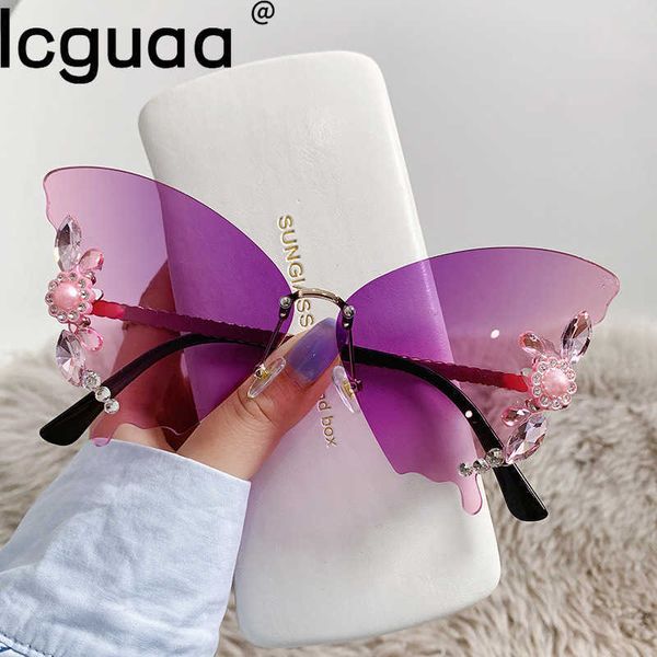 sunglasses oversized gradient butterfly crystal decor sunglasses women 2022 luxury brand designer rimless diamond bomb sunglasses shadesj230, White;black
sunglasses oversized gradient butterfly crystal decor sunglasses women 2022 luxury brand designer rimless diamond bomb sunglasses shadesj230, White;black