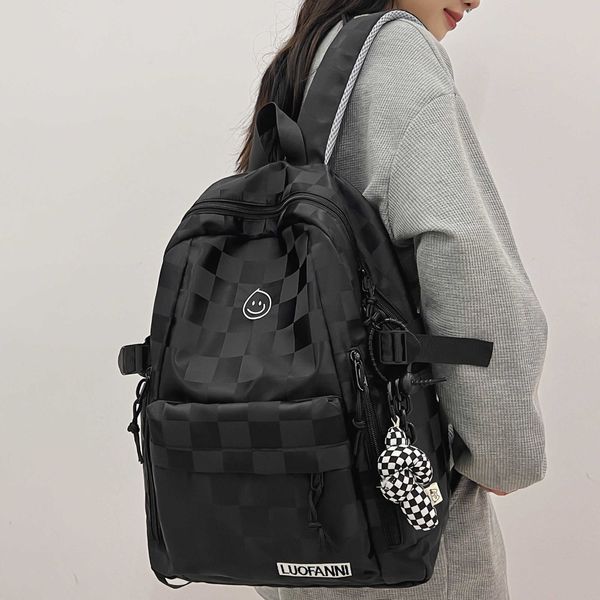 women plaid leisure school bag girl travel lapstudent backpack female teenager book bags ladies nylon college packet fashion 230223
women plaid leisure school bag girl travel lapstudent backpack female teenager book bags ladies nylon college packet fashion 230223