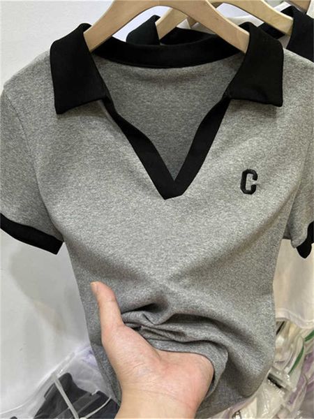 women's t-shirt yitimoky embroidery t shirts for women summer 2022 turn down collar y2k fashion short sleeve crop gray white black z0
women's t-shirt yitimoky embroidery t shirts for women summer 2022 turn down collar y2k fashion short sleeve crop gray white black z0