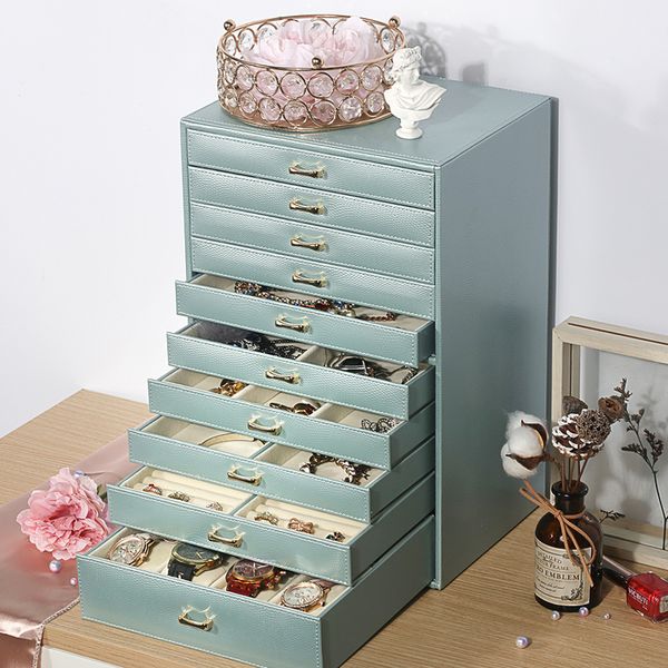 jewelry boxes storage boxes bins jewelry box large capacity with 10layer ring necklace earring holder storage organizer for women and girls, Black;white
jewelry boxes storage boxes bins jewelry box large capacity with 10layer ring necklace earring holder storage organizer for women and girls, Black;white
