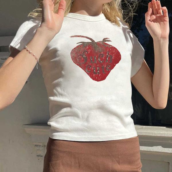 women's t-shirt 2022 crop women shirt women's short sleeve skinny strawberry print tee oversized tshirt woman y2k clothes tshirt c, White
women's t-shirt 2022 crop women shirt women's short sleeve skinny strawberry print tee oversized tshirt woman y2k clothes tshirt c, White