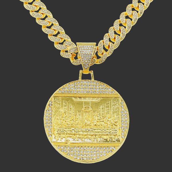 last supper pendant big jesus iced out bling zircon gold color charm necklace fashion for men father's day gift hip hop jewelry 220818, Silver
last supper pendant big jesus iced out bling zircon gold color charm necklace fashion for men father's day gift hip hop jewelry 220818, Silver