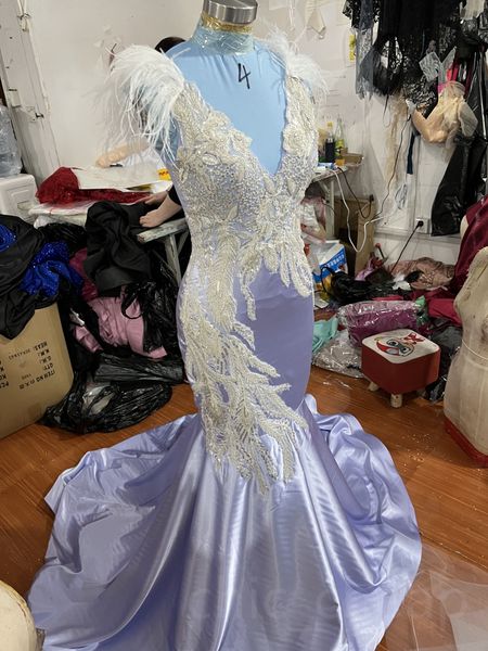 2023 arabic aso ebi mermaid lace prom dresses feather beaded satin evening formal party second reception birthday engagement bridesmaid gown, Black
2023 arabic aso ebi mermaid lace prom dresses feather beaded satin evening formal party second reception birthday engagement bridesmaid gown, Black
