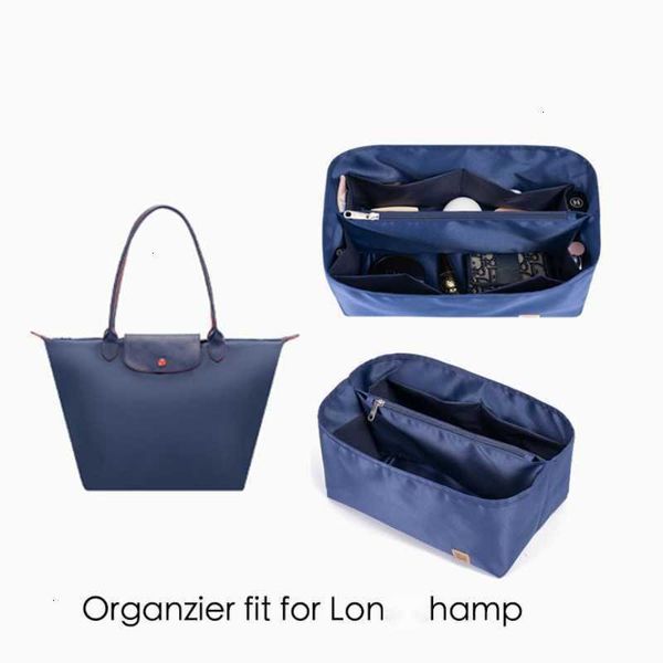 

Insert Makeup Handbag Linner Organizer for Womens Travel Storage Tote Shaper Inner Purse Nylon Cosmetic Toiletry Bags, Long handle l size