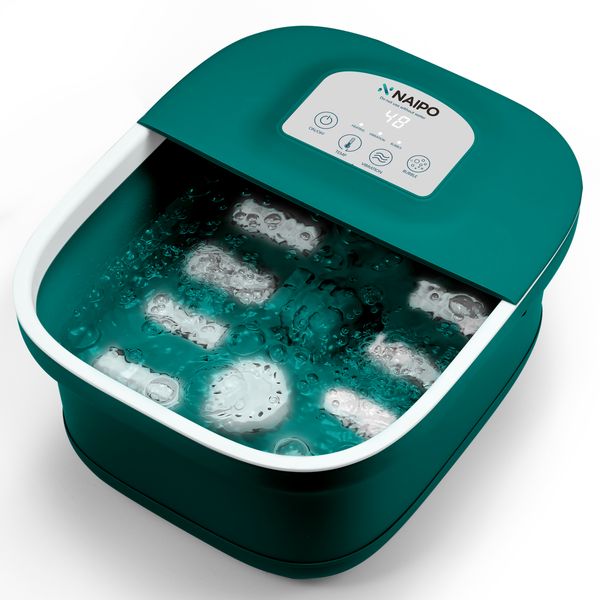 pedicure foot bath spa massager footbath with massage and heat, bubbles, 8 massage roller foot soaking tub for feet stress relief, foot soak
pedicure foot bath spa massager footbath with massage and heat, bubbles, 8 massage roller foot soaking tub for feet stress relief, foot soak