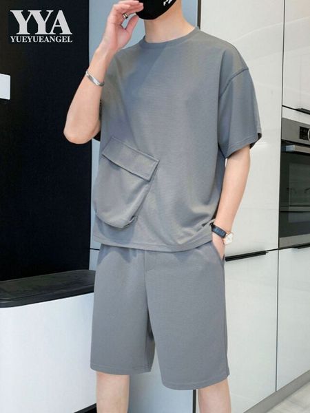 men's tracksuits summer mens tracksuit solid color casual jogging matching sets short loose fit sleeve t shirt knee length shorts two p, Gray
men's tracksuits summer mens tracksuit solid color casual jogging matching sets short loose fit sleeve t shirt knee length shorts two p, Gray